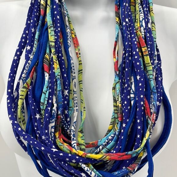 Dona Bela Shreds Shred Lite upcycled fabric necklace scarf boho jewelry NEW NWOT - Picture 11 of 15